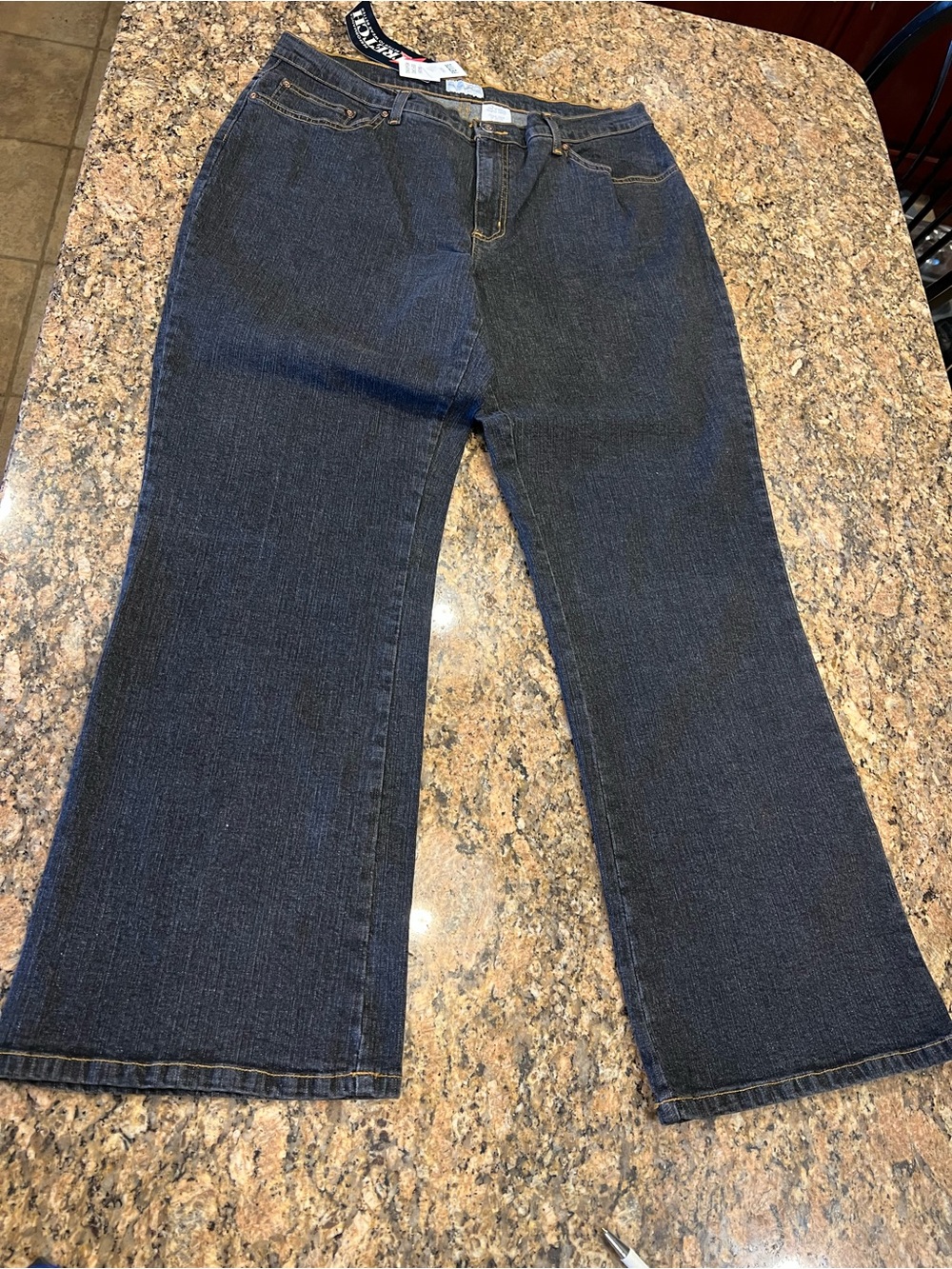 Soft Surroundings Dark Blue Flare Jeans